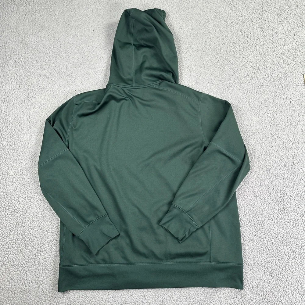Nike Therma Fit Michigan State Football Hoodie Men 2XL Green Logo Pullover